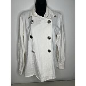 Vintage Lilia Guilty Western Button White Collar Tips Made In USA Size XS